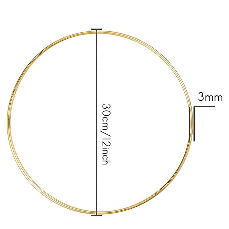 10 Pack 12 Inch Large Metal Floral Hoop Wreath Macrame Hoop Rings for DIY Dream Catcher,Wreath and W