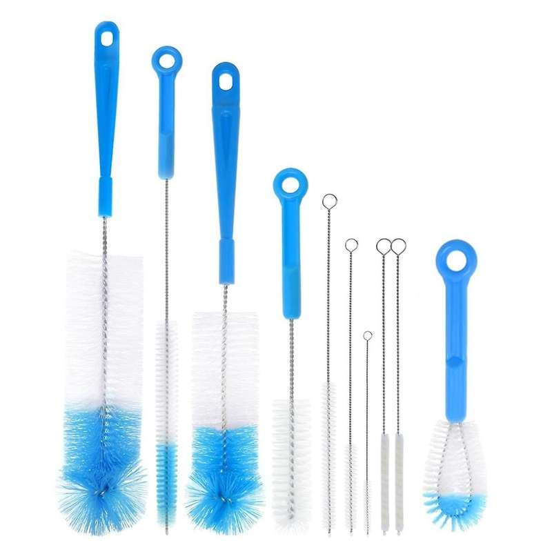 10 Pack Bottle Cleaning Brush Set, Long Handle Stainless Steel Bottle Cleaner Brush, Deep Cleaning H