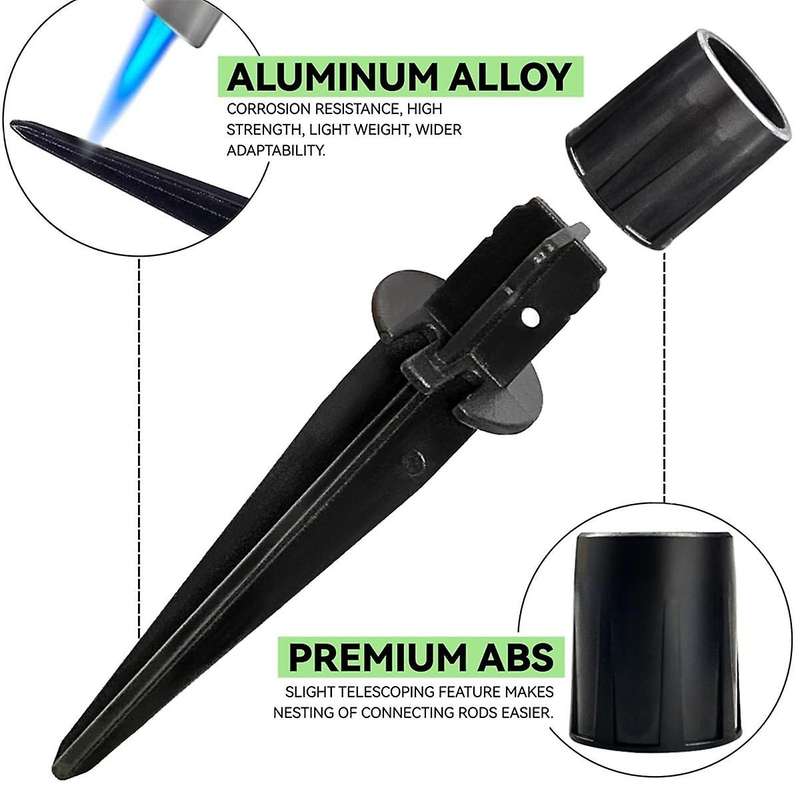 10 Pack Metal Replacement Stakes for Solar Lights Outdoor,Solar Pathway Lights Spike Replacer, Outdo