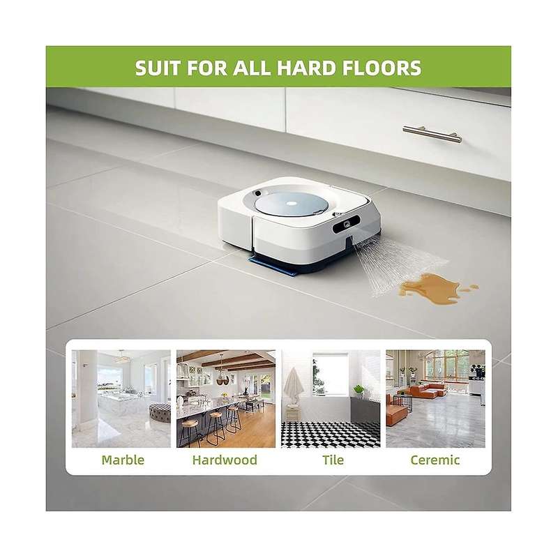 10 Pack Mop Pad for Jet M6 Ultimate Robot Mop,washable Microfiber Replacement Cleaning Pad