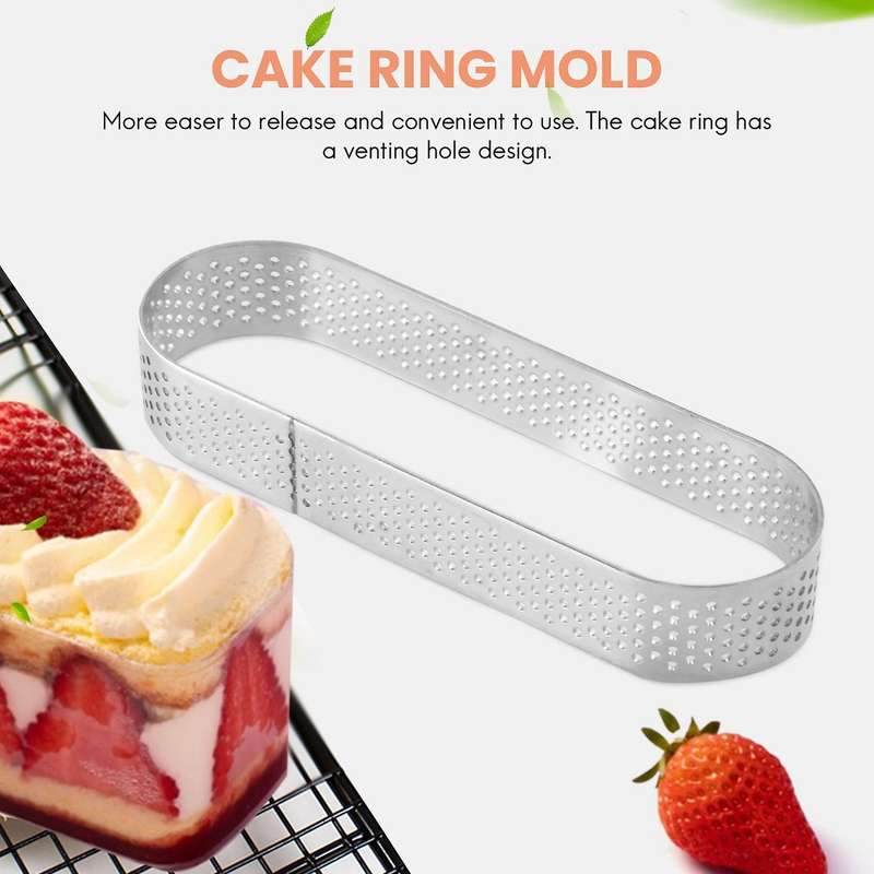 10 Pack Oval Tart Ring,PerCompatibleated Baking Ring,Pastry Ring