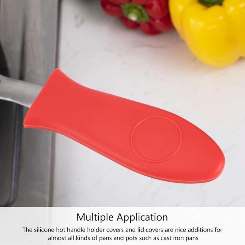 10 Pack Pot Holders Cover, Silicone Hot Handle Holders, Scraper & Non-slip Rubber Heat Resistant Ho