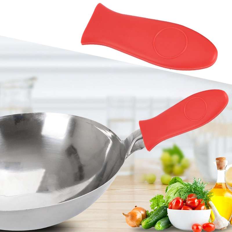 10 Pack Pot Holders Cover, Silicone Hot Handle Holders, Scraper & Non-slip Rubber Heat Resistant Ho