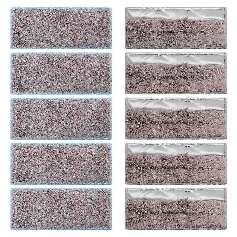 10 Pack Washable Mopping Pads for M6 Robot Mop,5 Wet and 5 Dry Mopping Pads