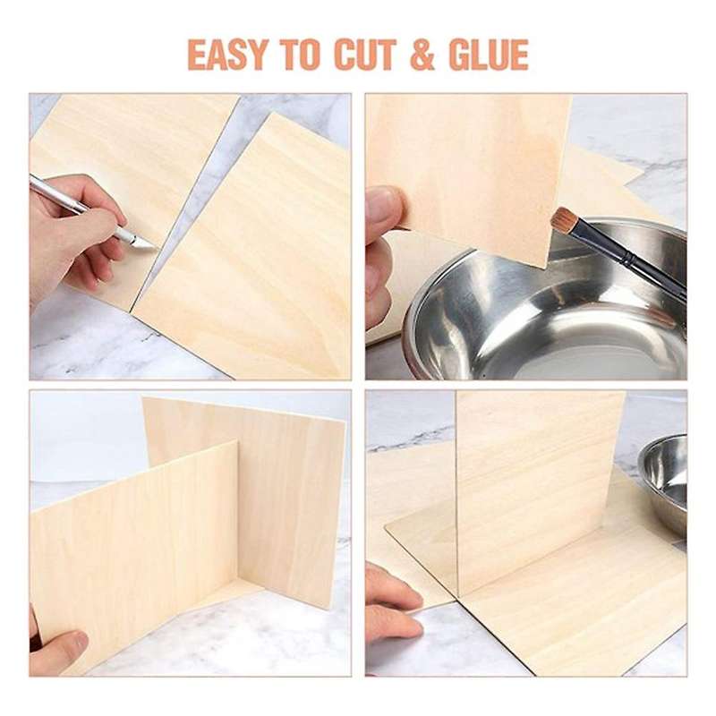 10 Pack Unfinished Wood Sheets,Balsa Wood Thin Wood Board Compatible House Aircraft Ship Boat Arts a