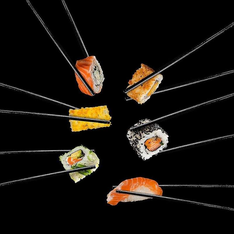 10 Pairs Black Fiberglass Chopsticks and 10 Pcs Black Chopstick Rest, Chopstick Reusable Chopsticks