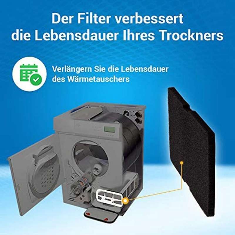 10 Pc Dryer Filter for Dryer Replacement for 2964840100, Filter for Dryer De8635rx Ds7512pa Tumble