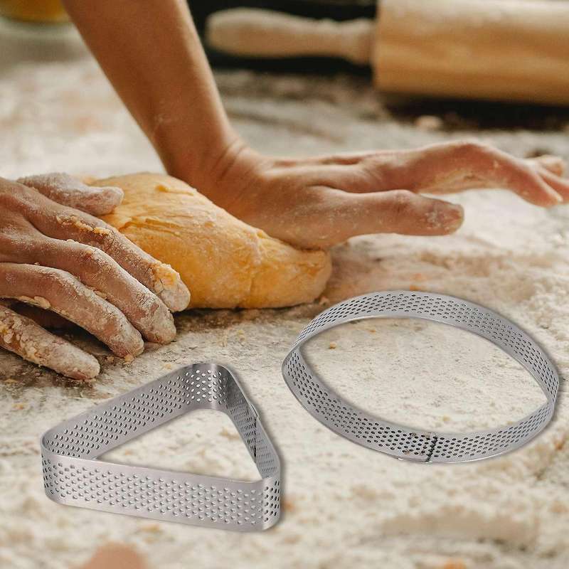 10 Pcs Boat Shape & Triple-cornered Stainless Steel Tart Ring Tower Cake Mould Baking Tools Perfora