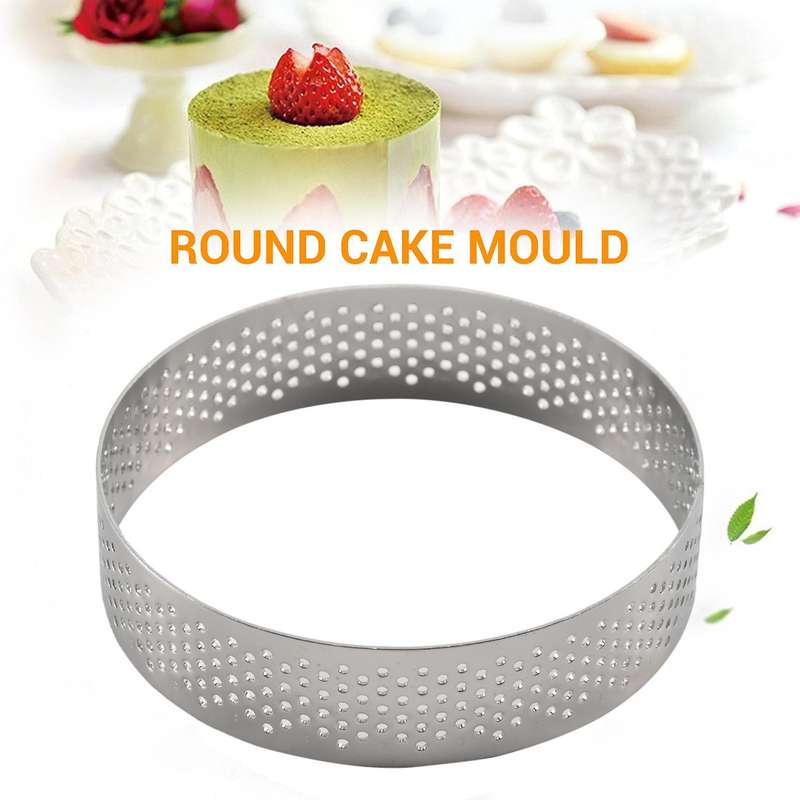 10 Pcs Circular Stainless Steel Tart Ring Tower Pie Cake Mould