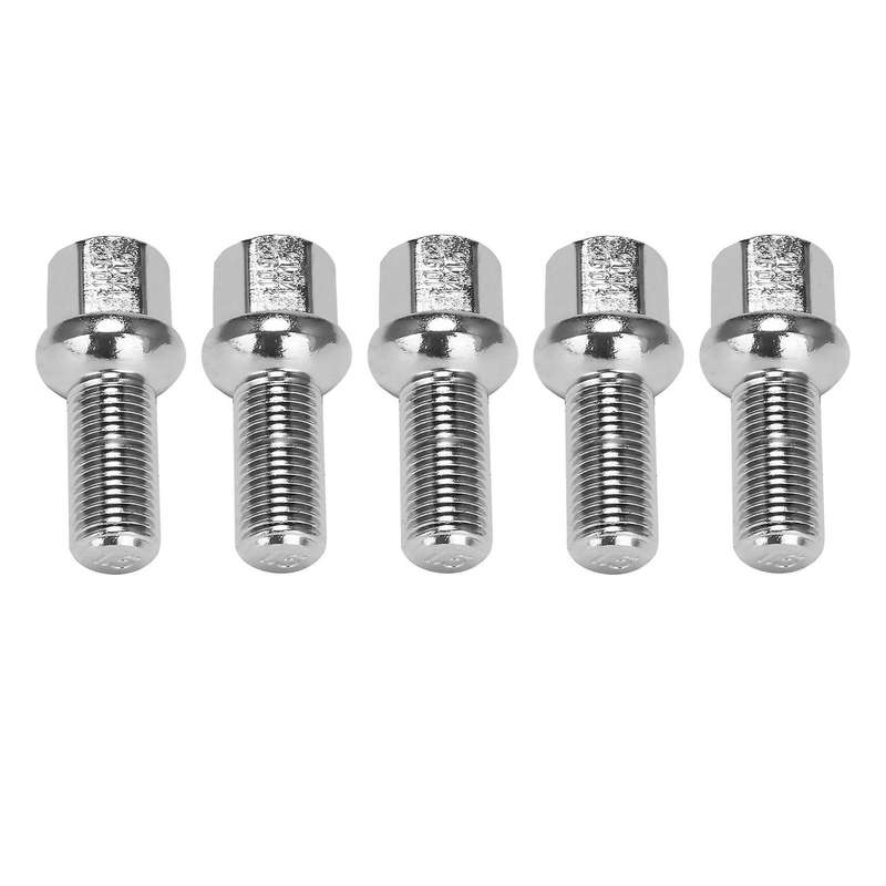 10 Pcs Chrome M14X1.5 Wheel Ball Seat Lug Bolt Nuts 28mm Shank for - & - & Golf & More