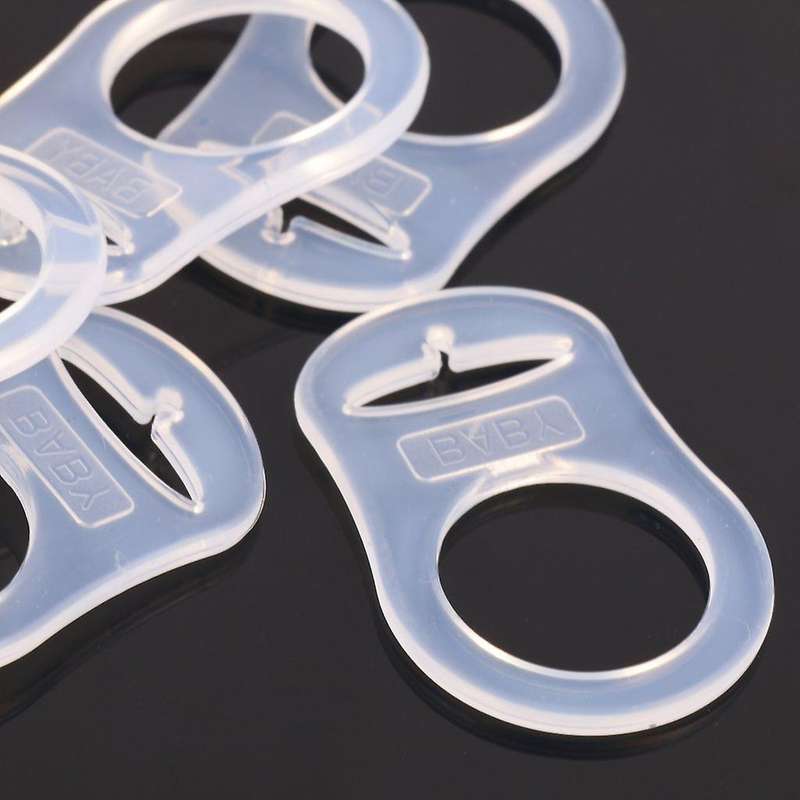 10 Pcs Button Silicone Ring Holder Mannequin Clip Adapter Transparent