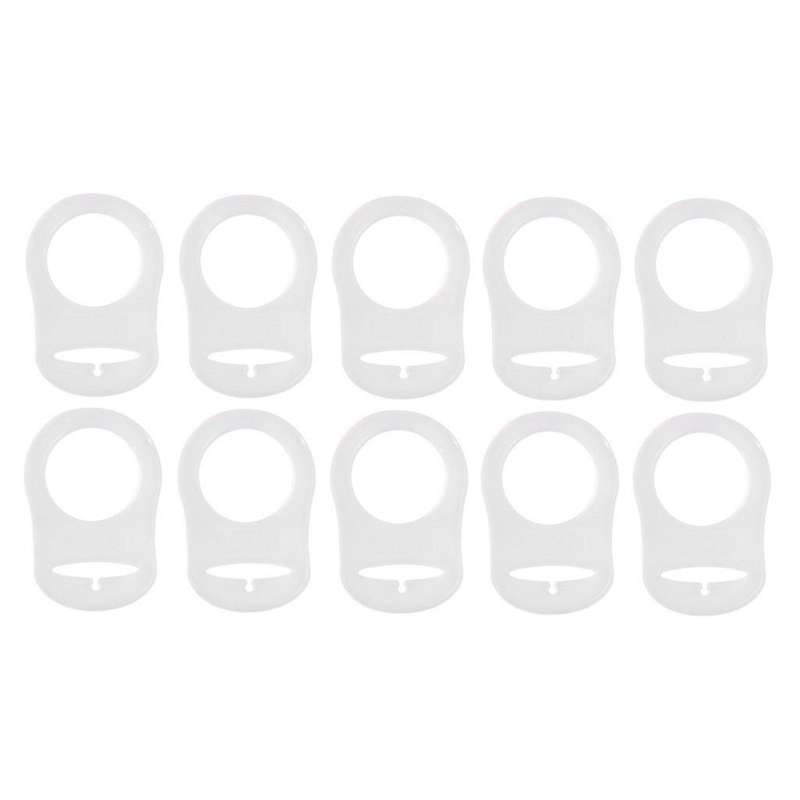 10 Pcs Button Silicone Ring Holder Mannequin Clip Adapter Transparent
