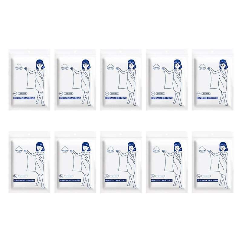 10 Pcs Disposable Bath Towel Travel Quick-drying Towel Travel Trip Essential Shower Washable Towels