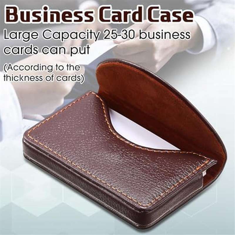 10 Pcs Business Card Holder Bulk Pu Leather Business Card Case Pocket Business Card Organizer With