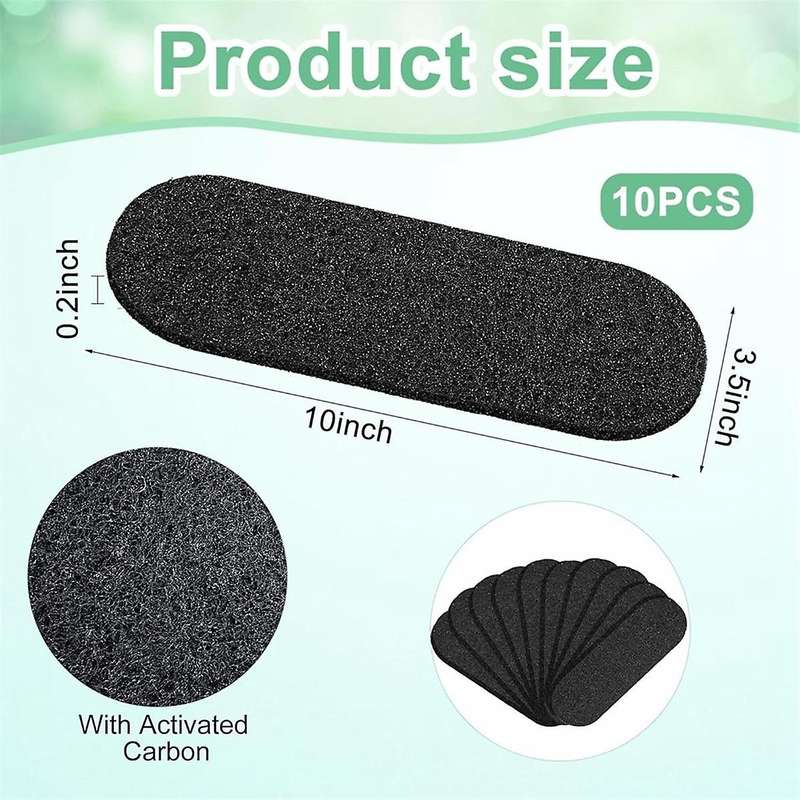 10 Pcs Ceiling Fan Blade Filters-Activated Coconut Carbon, Easy-Stick Ceiling Fan Blade Filters, Air