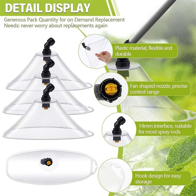 10 Pcs Drift Guard with Flat Sprayer Nozzle Shield for Most Sprayer From Drifting, Suitable for Farm