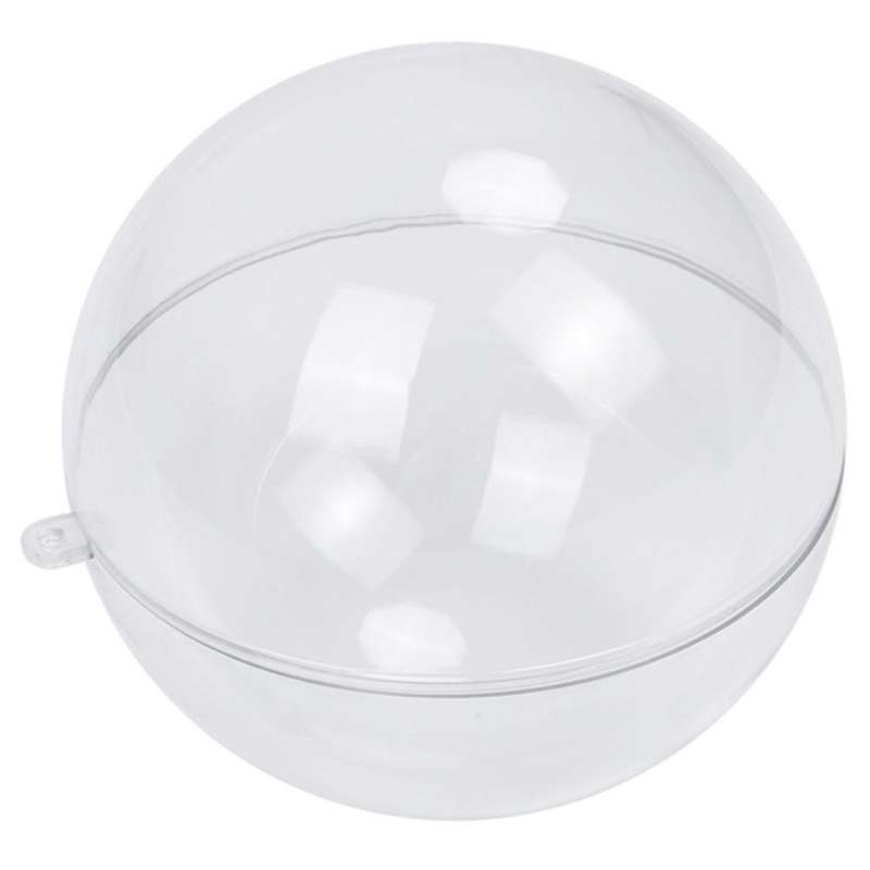 10 Pcs Hollow Balls DIY Christmas Tree Ornament Balls Fillable Plastic Balls for Party Decoration (1