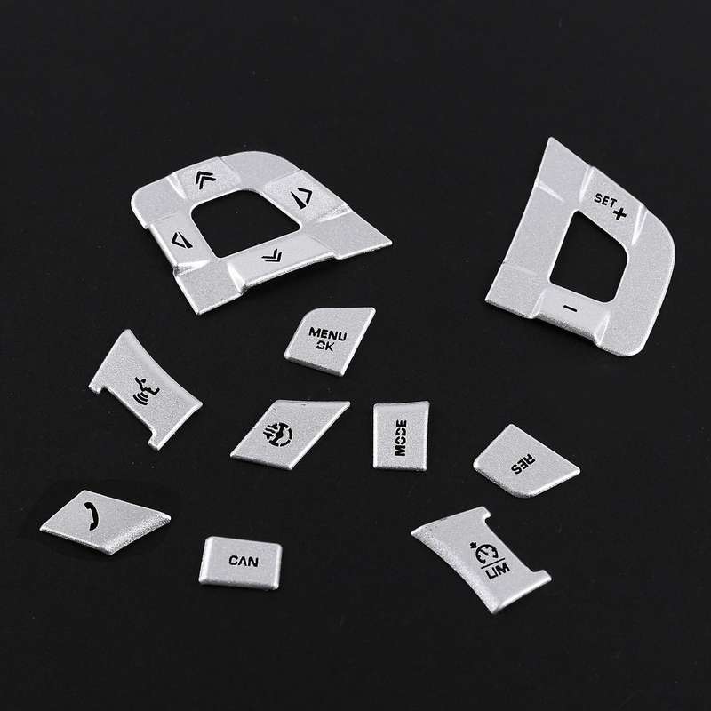 10 Pcs for Sport 2015-2019 Aluminum Alloy Car Steering Wheel Button Frame Sticker Cover(High Match)
