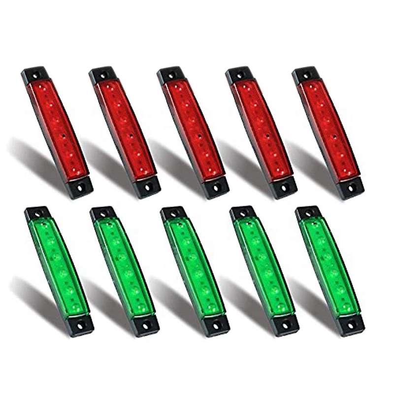 10 Pcs Marine Boat Lights,12V 24V Waterproof Boat Interior Navigation Strip Light Deck Transom Step