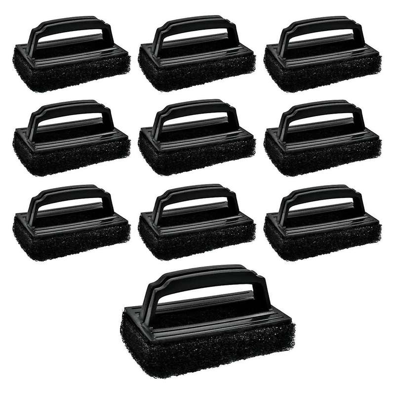 10 Pcs Screen Printing Scrub Pad,Screen Print Ink Scrub Cleaner Brush with Handle, Chemical Resistan
