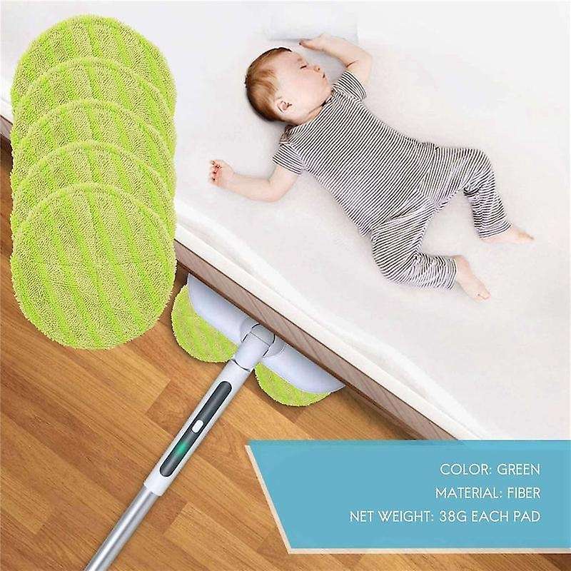 10 Pcs Replacement Pad for Cordless Electric Mop Sweeper Wireless Electric Mop Replacement Scrubber
