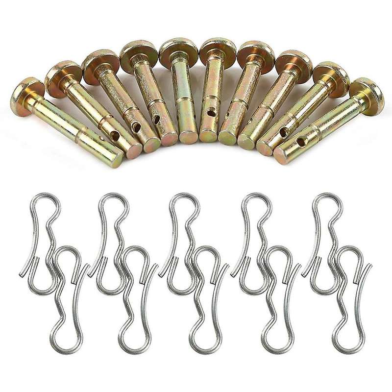 10 Pcs Shear Pins + 10 Pcs Cotters Pins for Snowblower- 738-04124 and 714-04040 Replacement for MTD