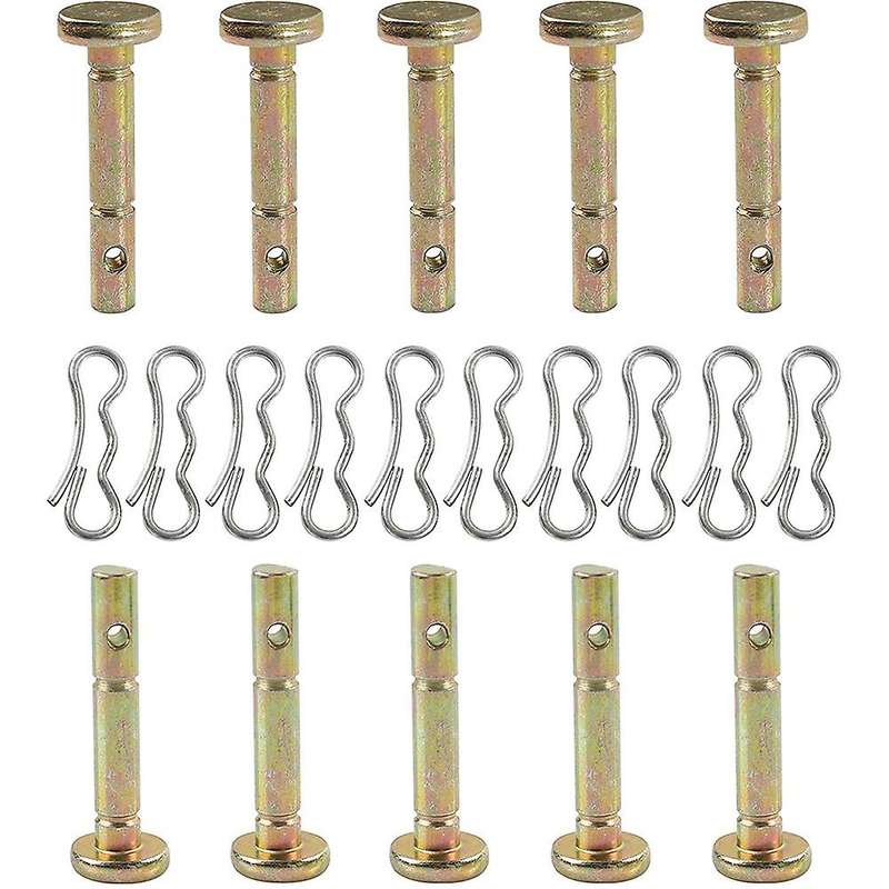 10 Pcs Shear Pins + 10 Pcs Cotters Pins for Snowblower- 738-04124 and 714-04040 Replacement for MTD