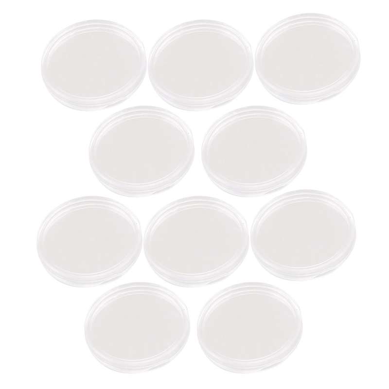 10 Pcs Small Round Transparent Plastic Coin Capsules Box 30mm
