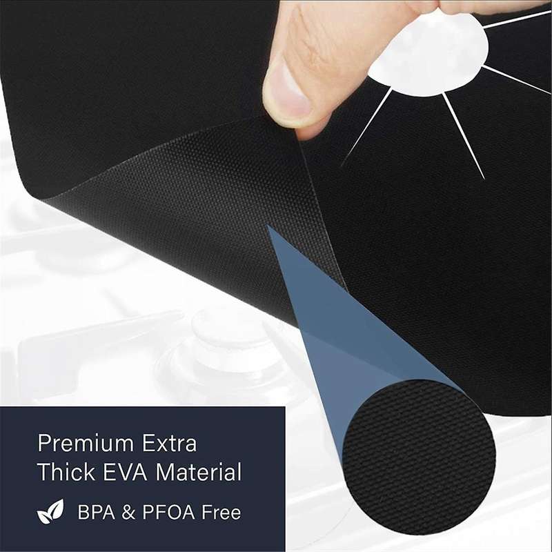 10 Pcs Stove Burner Covers Thickness 0.2mm, Square Stove Burner Liner Cover ,keeps Stovetop Clean