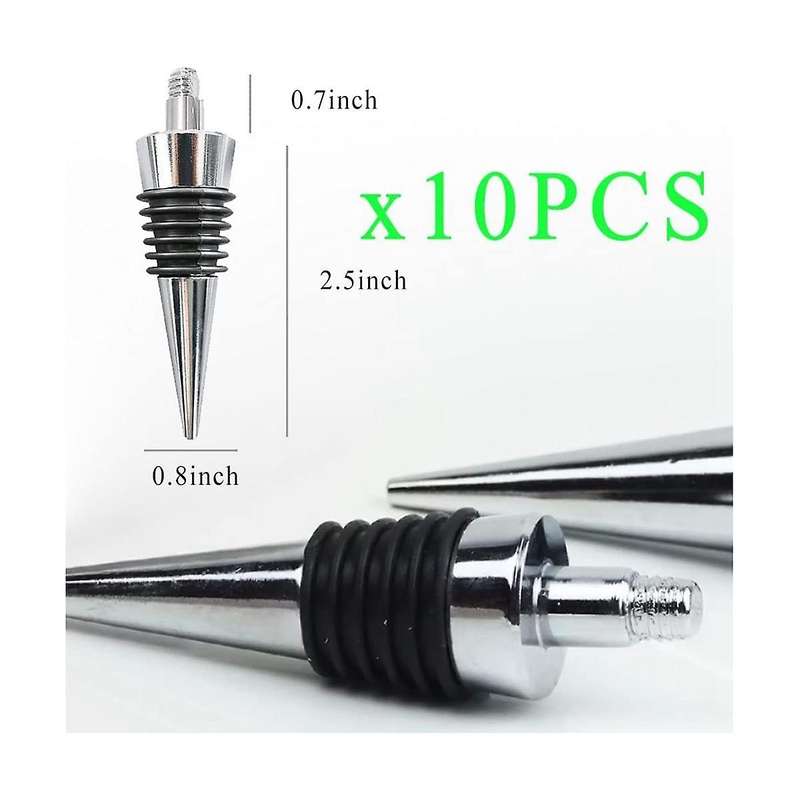 10 Pcs Thread Wine Bottles Metal Stoppers Set,blank Bottles Stopper Gifts for Wedding Wine Party