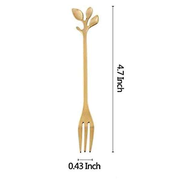 10 Pcs Stainless Steel Leaf Cake Fruit Forks Set Tasting Dessert Forks Kitchen Accessory Wedding Pa
