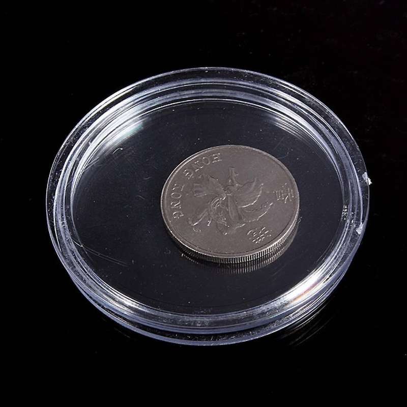10 Pcs Transparent Small Plastic Coin Box 18mm