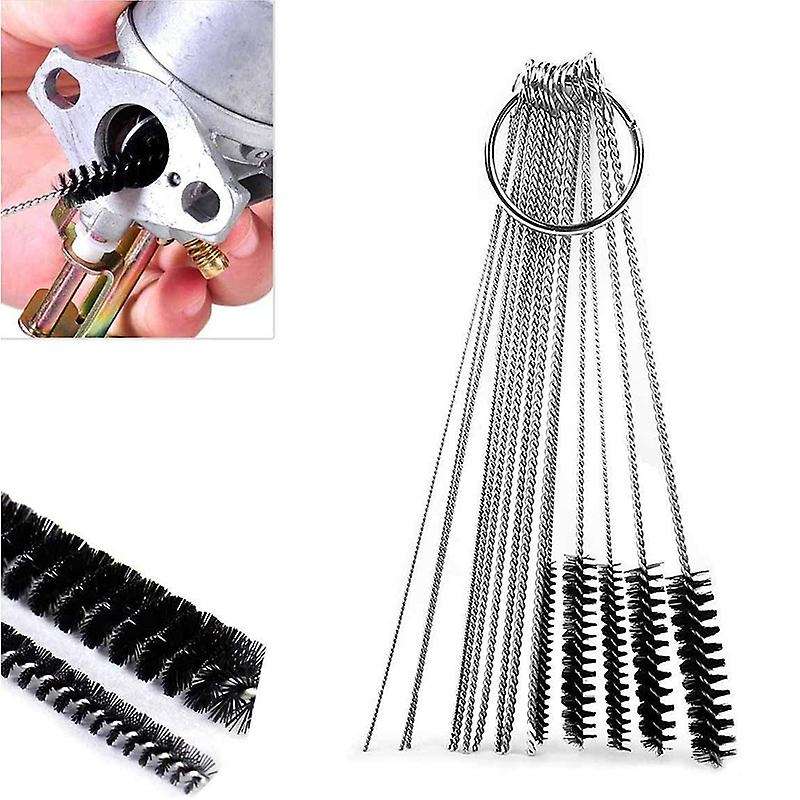 10 Pcs Tune Up Carburetor Adjusting Screwdriver Tool Kit with Cleaning Needles Brushes for Common 2
