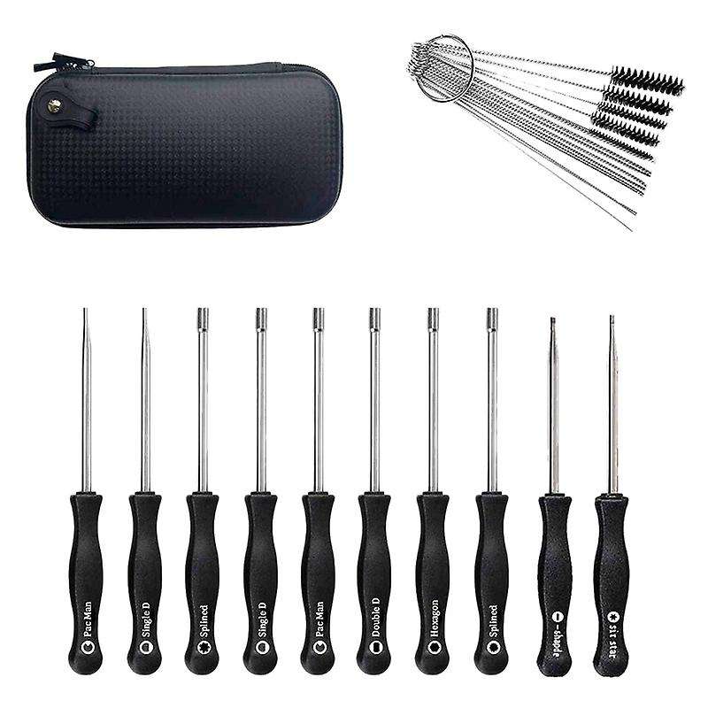 10 Pcs Tune Up Carburetor Adjusting Screwdriver Tool Kit with Cleaning Needles Brushes for Common 2