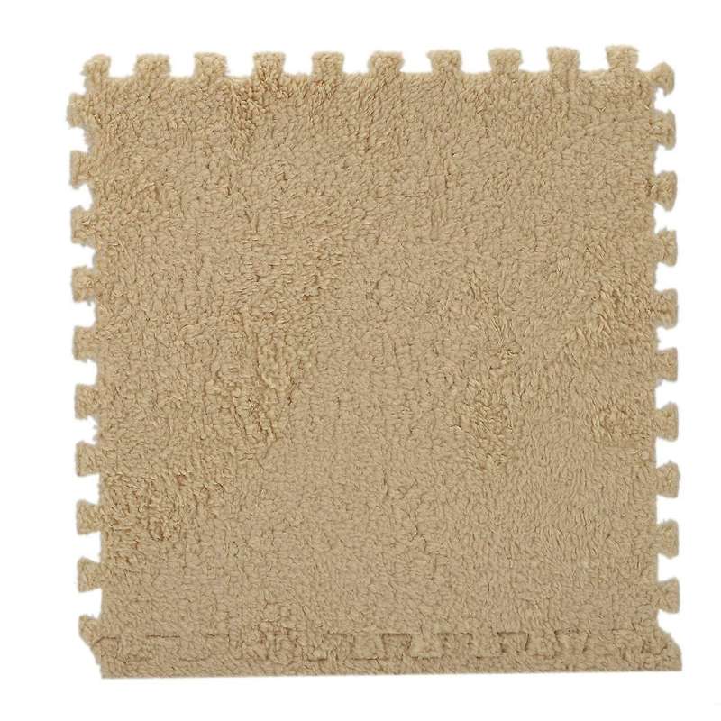 10 Piece Foam EVA Fuzzy Mat Flooring Fluffy Carpet Tiles for Kids - perfect for Nursery DCor, Baby