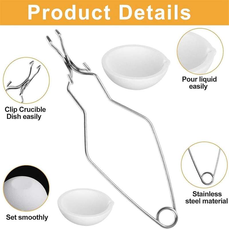 10 Piece Small Fused Ceramic Passion Plate Cup Set Jewelry Refining Casting Pot