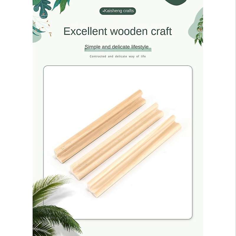 10 Piece Wooden Rack Tile Rack Wooden Rack Storage Tray for Mexico Train Wooden Shelf, 19 Cm Long