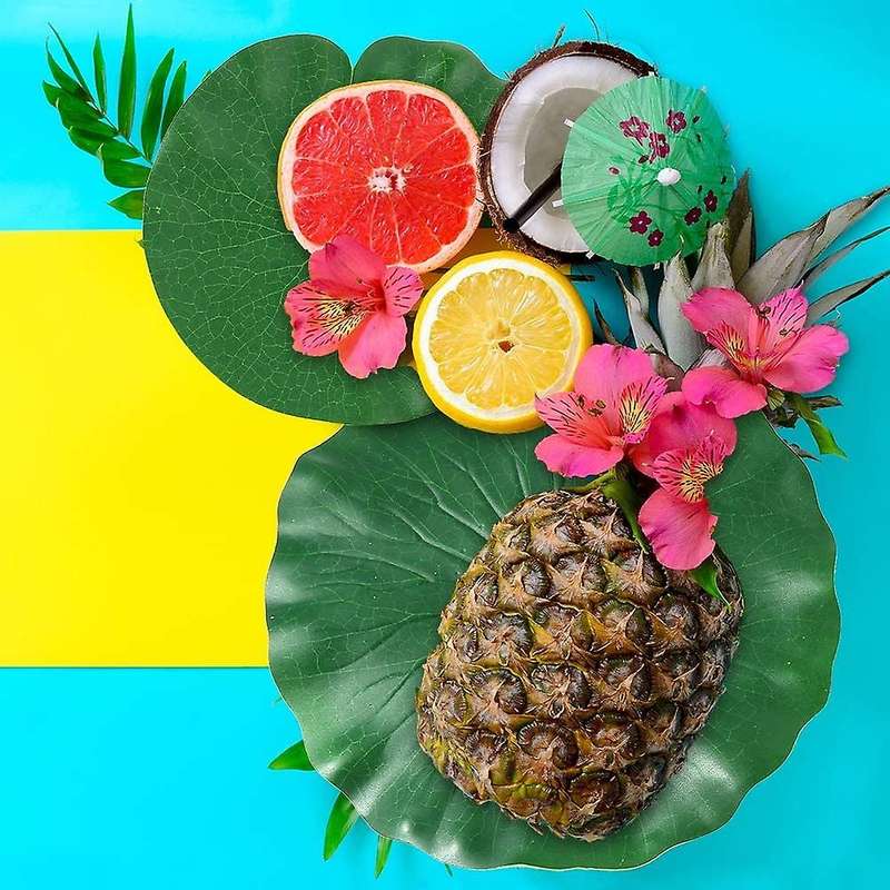 10 Pieces 5 Kinds Artificial Floating Foam Lotus Leaves Pads Artificial Foliage Pond Decor Compatibl
