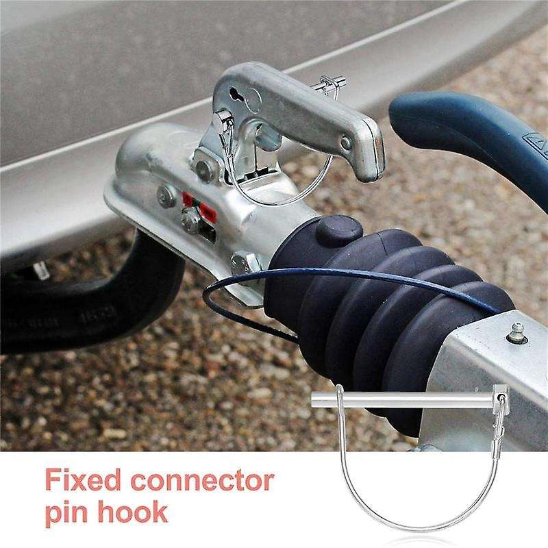 10 Pieces Shaft Locking Pin Safety Coupler Pin 1/4 Inch Diameter in 2 Shapes of Square and Arch (Sil