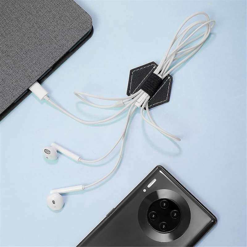 10 Pieces Self Adhesive Pen Holders for Notebook Hexagon Elastic Journal PU Leather Pen Holders Loop