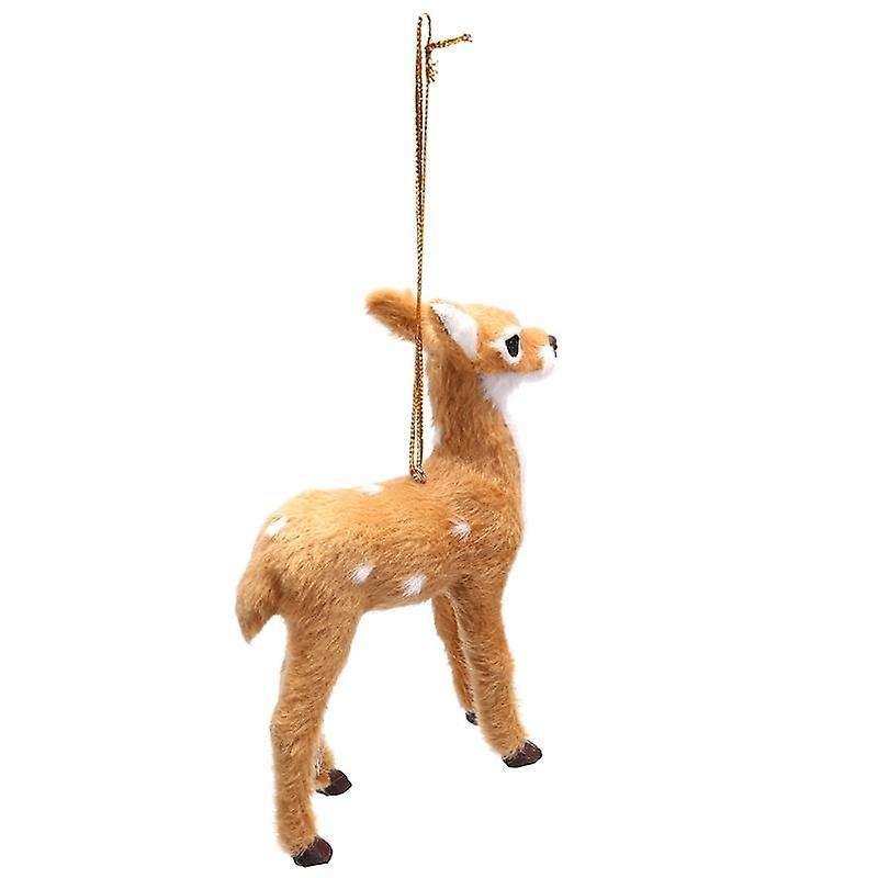 10 Pieces of Stuffed Animal Decoration Woodland Animal Ornaments Hanging Fur Christmas Ornament Deco