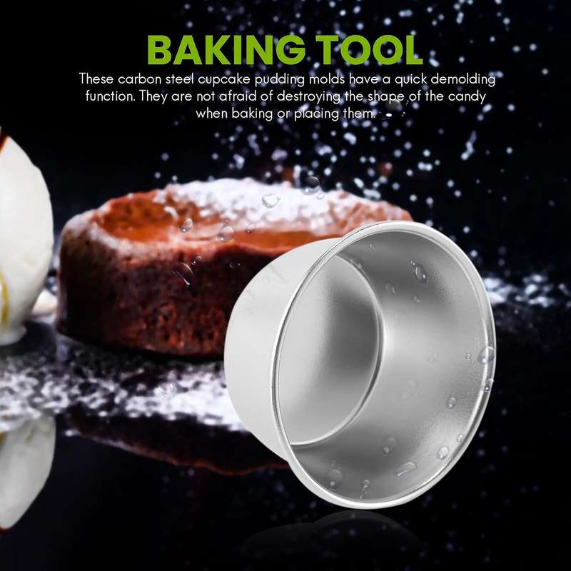 10 Pieces Pudding Cup Mini Cake Cookie Pudding Mold Round Egg Tart Mould Baking Tool