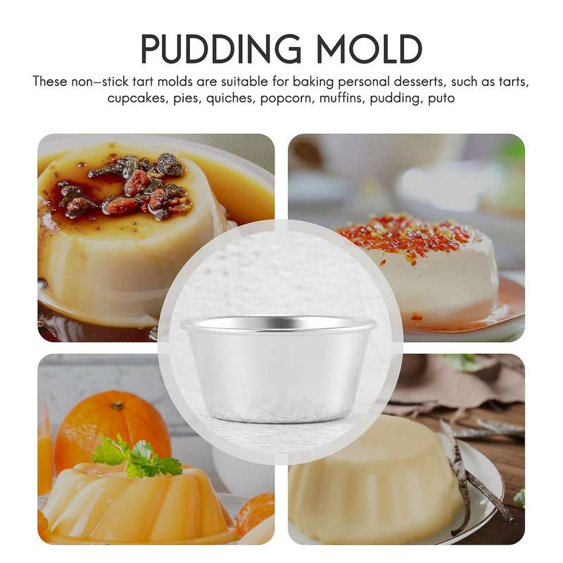 10 Pieces Pudding Cup Mini Cake Cookie Pudding Mold Round Egg Tart Mould Baking Tool