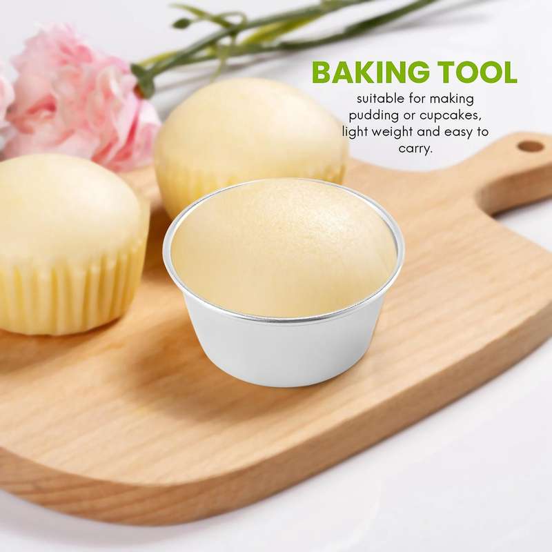 10 Pieces Pudding Cup Mini Cake Cookie Pudding Mold Round Egg Tart Mould Baking Tool
