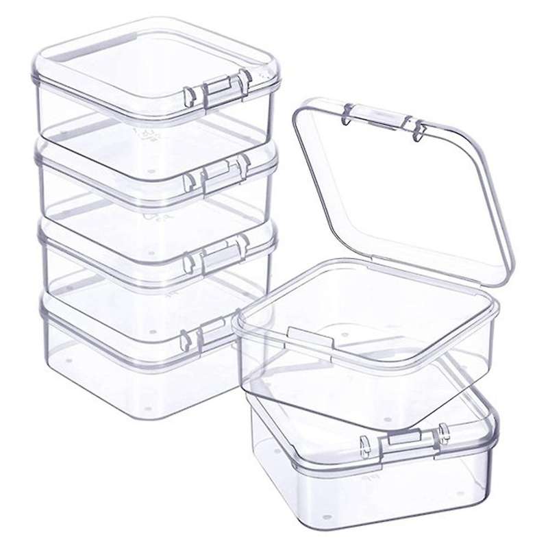 10 Pieces Mini Plastic Clear Storage Box for Collecting Small Items, Beads, Jewelry, Business Cards