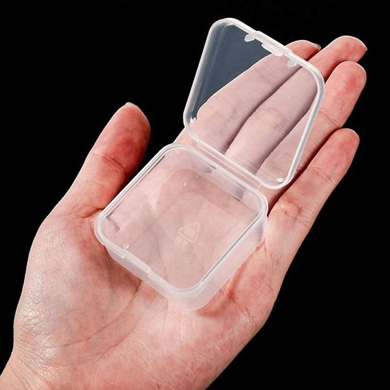 10 Pieces Mini Plastic Clear Storage Box for Collecting Small Items, Beads, Jewelry, Business Cards