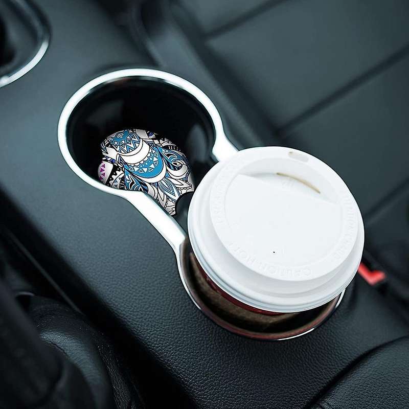 10 Pieces Sublimation Coasters Blanks Sublimation Car Cup Coasters 2.75 Inch Heat Press Car Cup Hold