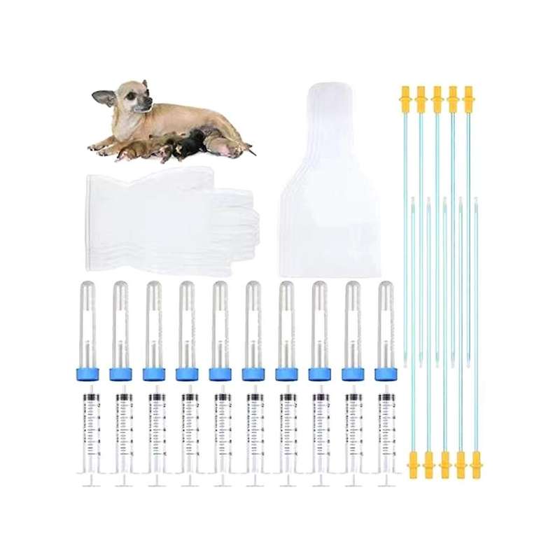 10 Set Breeding Kit Artificial Insemination Dog Breeding Kit Insemination Breeder Kit for Small and