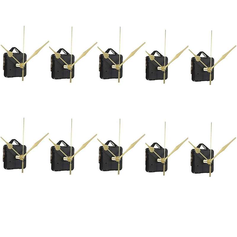 10 Set Quartz Clock Movement Hands Kits Wall Clock Movement Repair Clock Mechanism Parts Fit DIY
