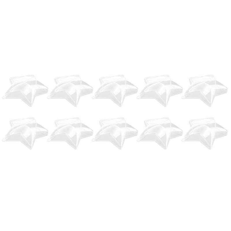 10 Sets 80mm DIY Fillable Balls Clear Plastic Ornaments Balls